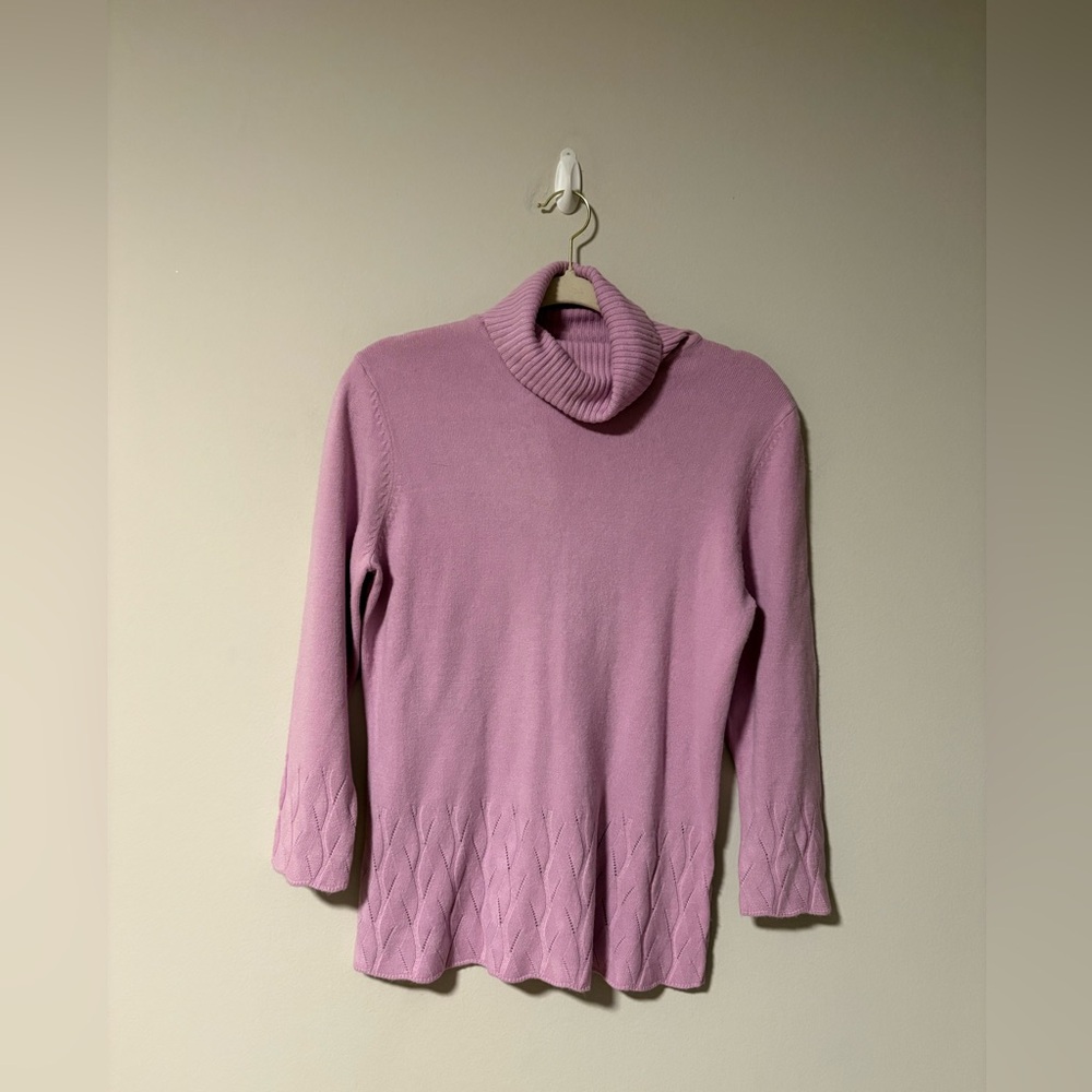 Vintage Requirements 3/4 Sleeve Lilac Sweater Medium